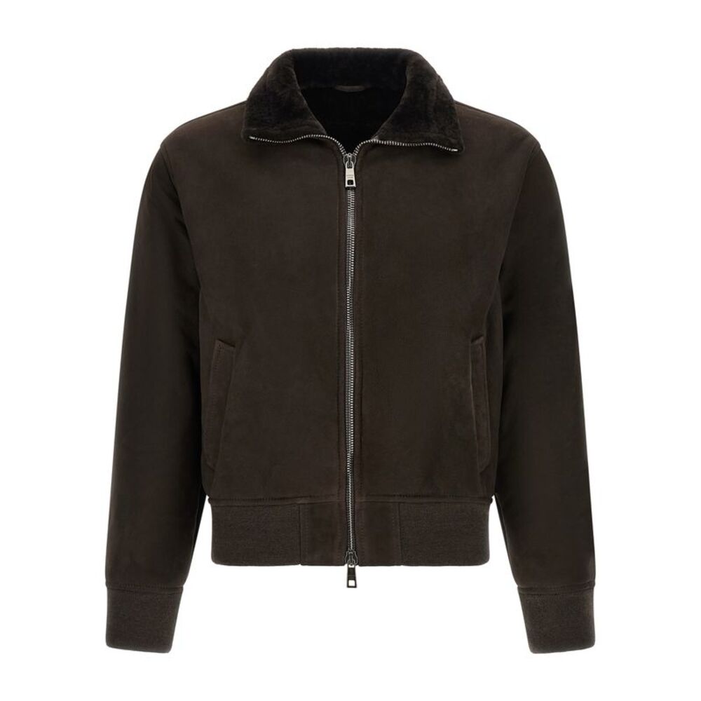 Giorgio Brato Men Suede Bomber Jacket